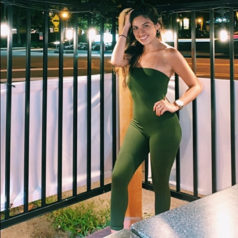 Green jumpsuit